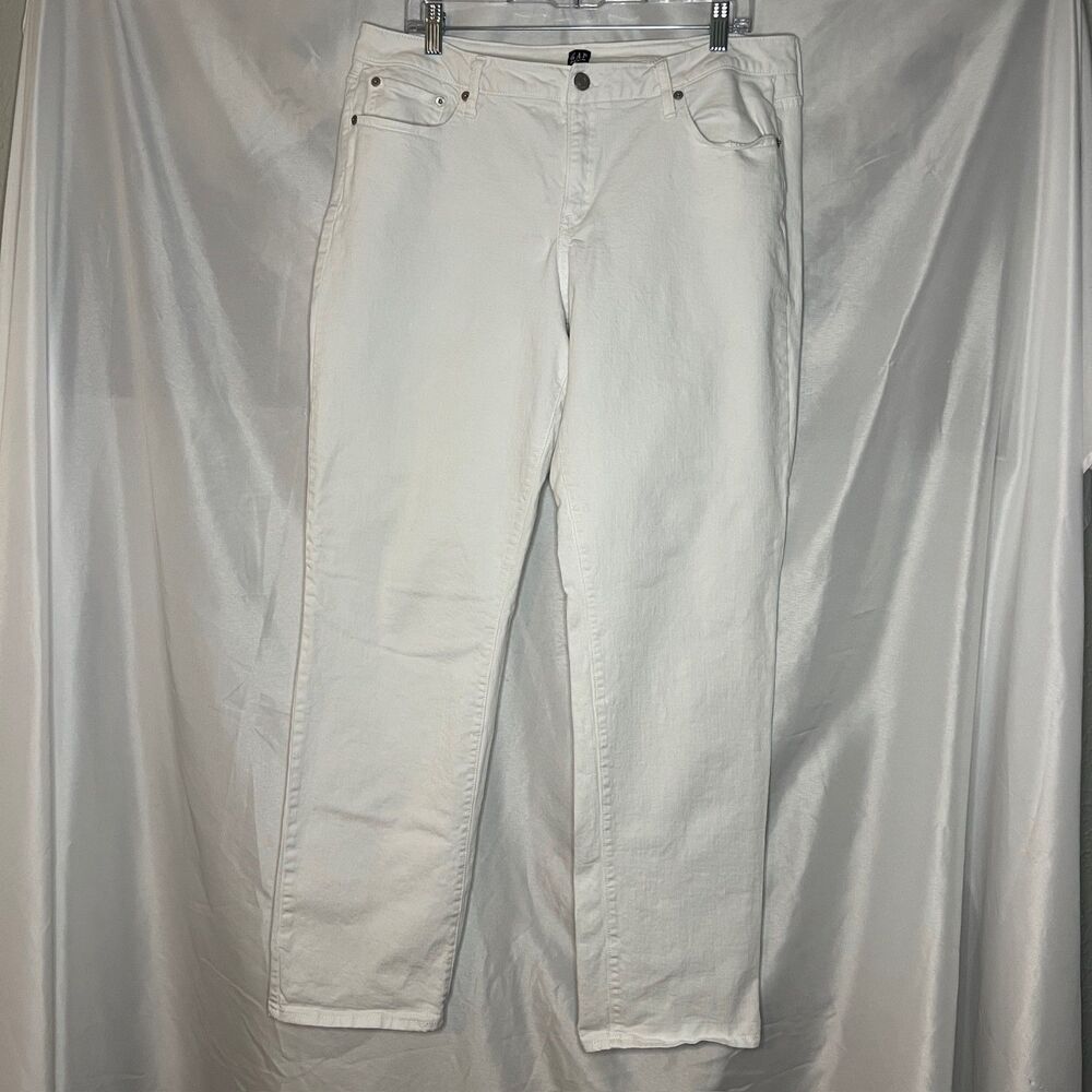 Gap Womens White Jeans 1969 33 Long Classic Straight‎